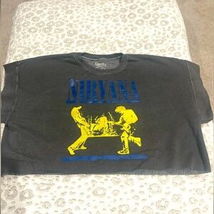 NWOT Nirvana Crop Sweatshirt Size Small Oversized